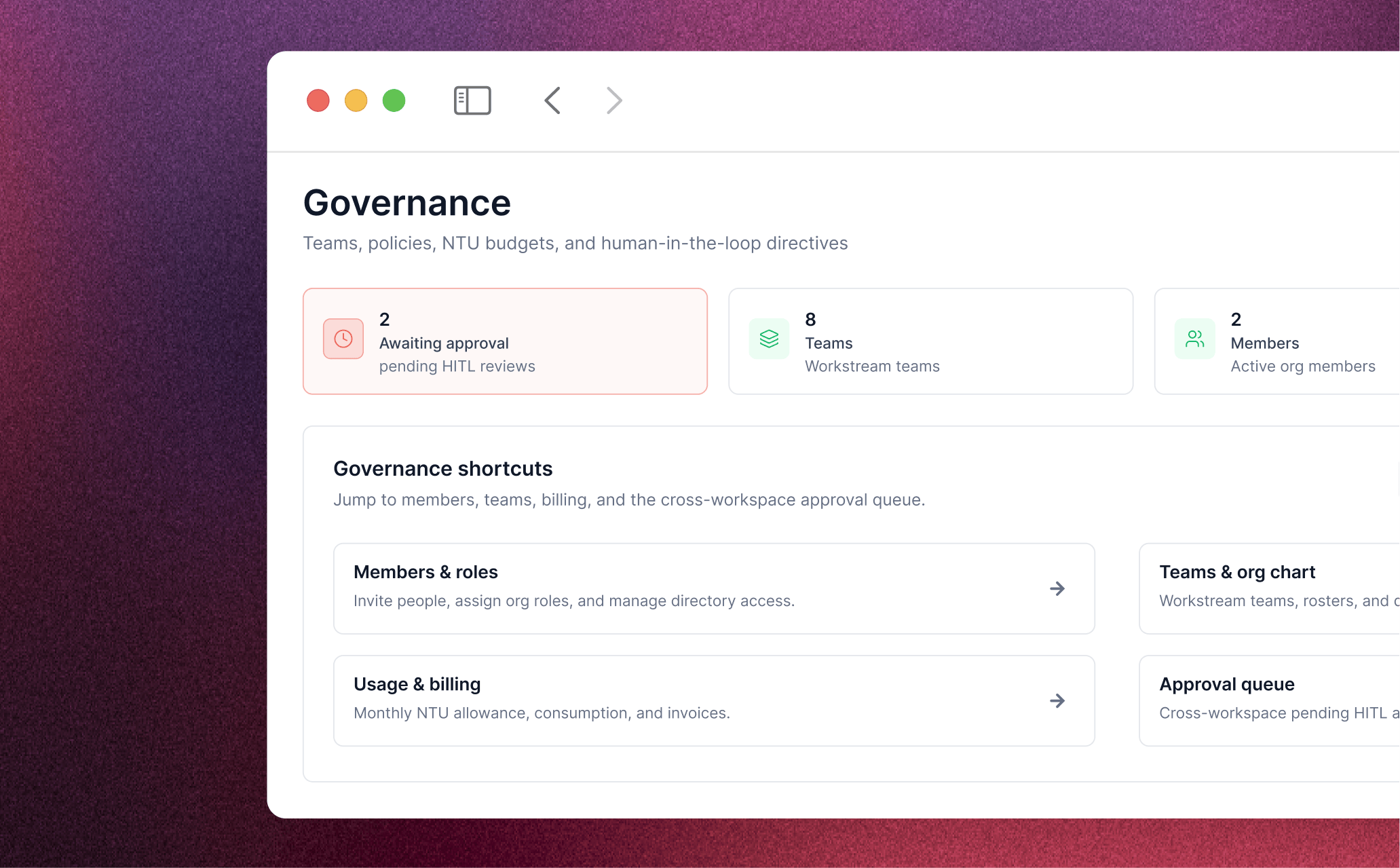 Read-only governance default