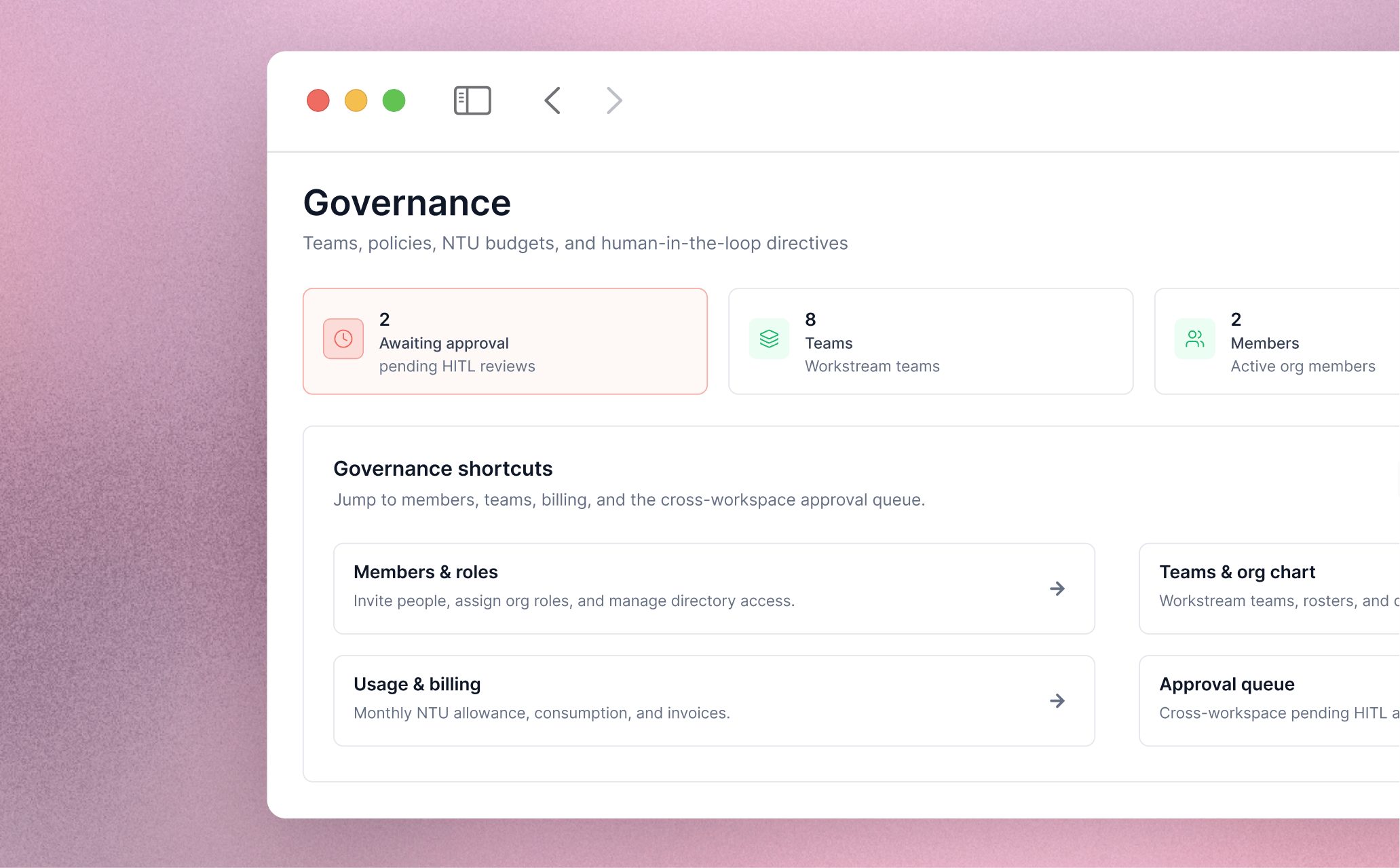 Read-only governance default